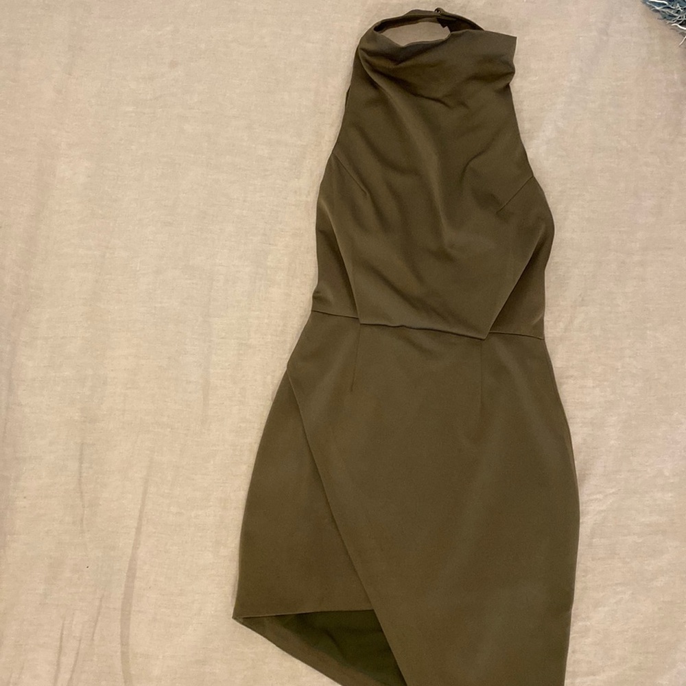 Elliatt camo dress in khaki olive green